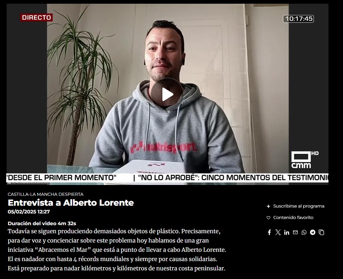 Todavía se siguen produciendo demasiados objetos de plástico. Precisamente, para dar voz y concienciar sobre este problema hoy hablamos de una gran iniciativa “Abracemos el Mar” que está a punto de llevar a cabo Alberto Lorente.